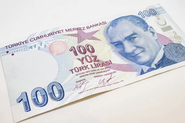 关闭土耳其里拉钞票和硬币在流通 — 图库照片