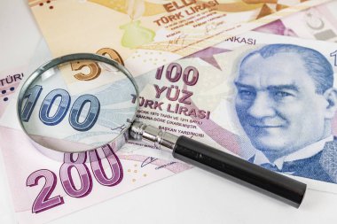 Türk Lirası banknot kadar kapatın ve circulaton içinde sikke