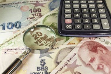 Türk Lirası banknot kadar kapatın ve circulaton içinde sikke