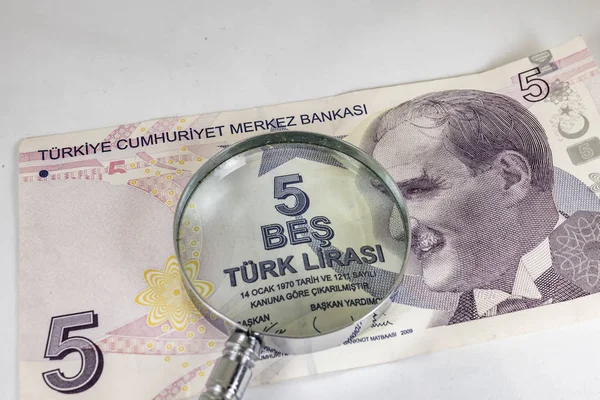 Fermer Billets Pièces Lire Turque Circulation — Photo