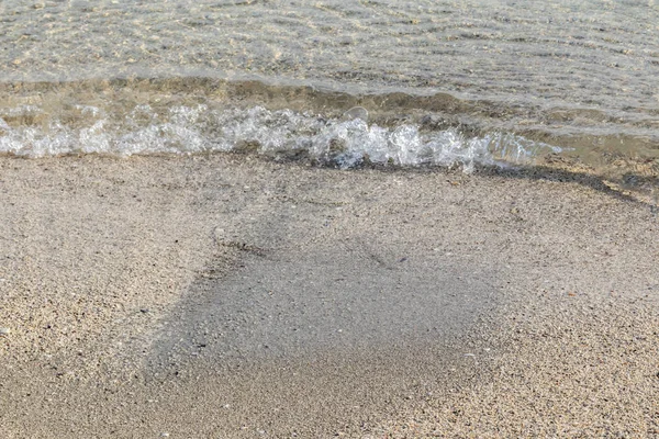Meer Und Sand Mit Küstenwellen — Stockfoto