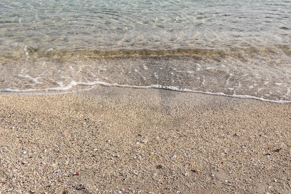 Písky Vlnami Pobřežní Mořské Pobřeží — Stock fotografie