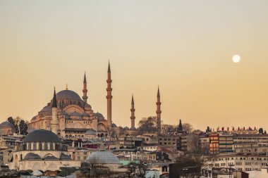 Eminönü, istanbul, Türkiye-Mart 22,2019. Cityscape ve eski şehir istanbul'dan sabahın erken saatlerinde görüntülemek