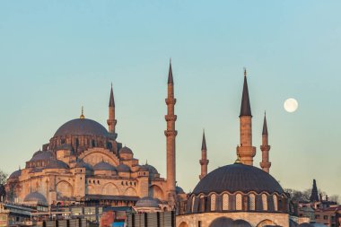 Eminönü, istanbul, Türkiye-Mart 22,2019. Cityscape ve eski şehir istanbul'dan sabahın erken saatlerinde görüntülemek