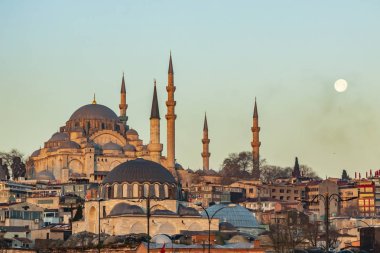 Eminönü, istanbul, Türkiye-Mart 22,2019. Cityscape ve eski şehir istanbul'dan sabahın erken saatlerinde görüntülemek