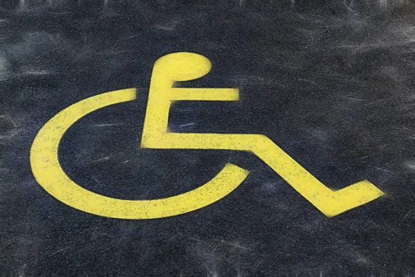Señal Tierra Para Personas Con Discapacidad —  Fotos de Stock