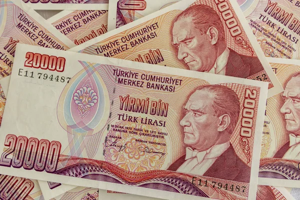 Eski Türk Lirası Banknot Kadar Kapatın — Stok fotoğraf