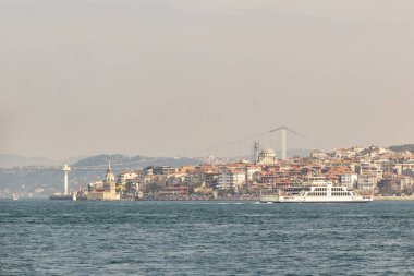 sarayburnu,istanbul,türkiye-mart 23,2019. cityscape ve şehir hatları feribot ile İstanbul sarayburnu görünümü.