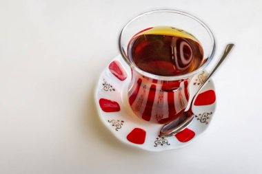 geleneksel Türk içki. Cam Kupası'nda Türk çayı