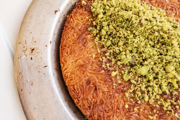 Turkish Knefe Hot Cheesy Southeastern Dessert — Stock Photo, Image