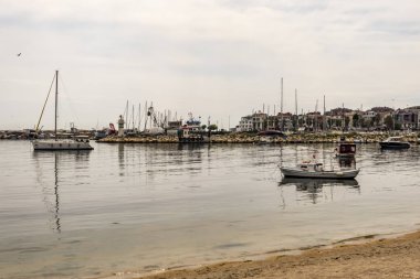 İstanbul 'daki Yeşilköy' de deniz manzarası, deniz manzarası, deniz manzarası, deniz manzarası, deniz manzarası ve deniz manzarası..