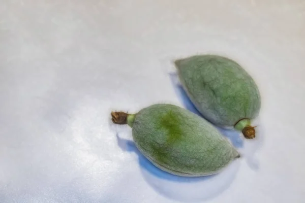 Cerca Listo Para Comer Almendras Verdes Crudas —  Fotos de Stock