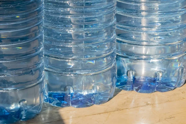 Acqua Potabile Bottiglia Plastica Blu — Foto Stock