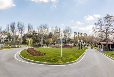 florya,istanbul,türkiye-mart 30,2019. Florya sosyal tesislerinden ve İstanbul'daki halk parkından genel görünüm.