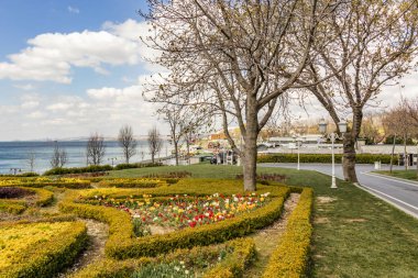 florya,istanbul,türkiye-mart 30,2019. Florya sosyal tesislerinden ve İstanbul'daki halk parkından genel görünüm.