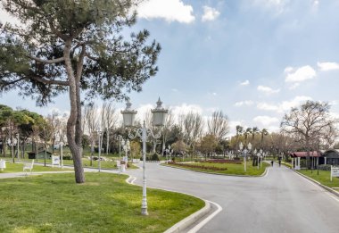 florya,istanbul,türkiye-mart 30,2019. Florya sosyal tesislerinden ve İstanbul'daki halk parkından genel görünüm.