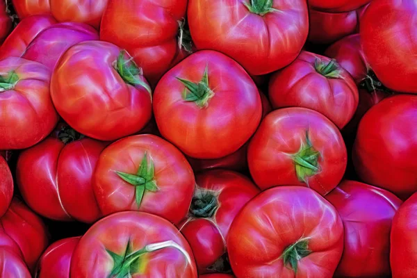 Cerrar Tomates Rojos Verdulería —  Fotos de Stock