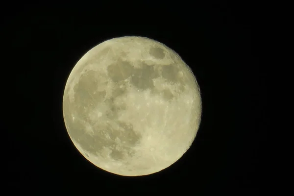 Céu Limpo Lua Cheia Noite — Fotografia de Stock