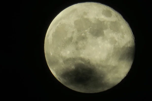 Céu Limpo Lua Cheia Noite — Fotografia de Stock