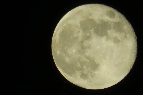 Céu Limpo Lua Cheia Noite — Fotografia de Stock