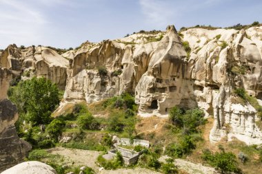 Göreme,Nevşehir,Türkiye- 29 Mayıs 2019.Türkiye'nin Unesco Dünya Mirası listesinde yer alan Göreme Açık Hava Müzesi, Kapadokya güzergahının vazgeçilmez duraklarından biridir. Göreme açık hava müzesinden genel görünüm.