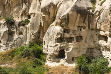 Göreme,Nevşehir,Türkiye- 29 Mayıs 2019.Türkiye'nin Unesco Dünya Mirası listesinde yer alan Göreme Açık Hava Müzesi, Kapadokya güzergahının vazgeçilmez duraklarından biridir. Göreme açık hava müzesinden genel görünüm.