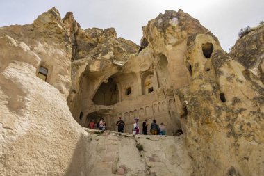 Göreme,Nevşehir,Türkiye- 29 Mayıs 2019.Türkiye'nin Unesco Dünya Mirası listesinde yer alan Göreme Açık Hava Müzesi, Kapadokya güzergahının vazgeçilmez duraklarından biridir. Göreme açık hava müzesinden genel görünüm.
