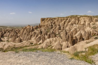 Nevşehir,Türkiye-29 Mayıs 2019.Kapadokya Türkiye'nin en popüler bölgelerinden biridir. Tüm dünyada ünlü, mantar şeklinde garip kaya oluşumları, sütunlar alana dağılmış. 