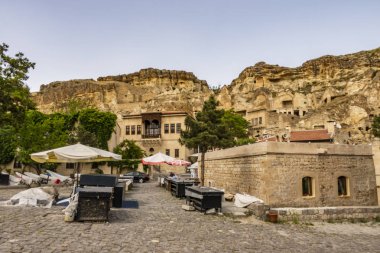 Ürgüp,Nevşehir-29 Mayıs 2019.Ürgüp, Türkiye'nin Orta Anadolu bölgesine bağlı Nevehir ilinin turistik ilçesi. Tarihi ev ve binalarile Ürgüp'ten genel görünüm.