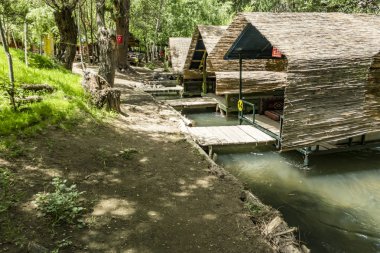 Ihlara,Aksaray,Türkiye-30 Mayıs 2019.Ihlara Vadisi (Peristrema Manastırı) veya Ihlara Geçidi, Türkiye'nin yürüyüş gezileri için en ünlü vadisidir. Ihlara Vadisi'nden yeşil doğa manzarası