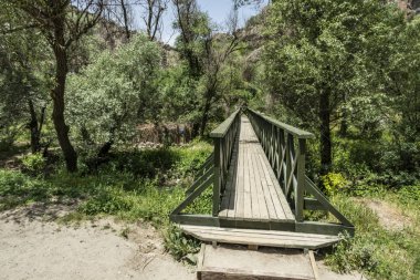 Ihlara,Aksaray,Türkiye-30 Mayıs 2019.Ihlara Vadisi (Peristrema Manastırı) veya Ihlara Geçidi, Türkiye'nin yürüyüş gezileri için en ünlü vadisidir. Ihlara Vadisi'nden yeşil doğa manzarası