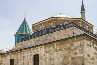 Konya,Türkiye-5 Haziran 2019.Yeşil Türbe veya Yeşil Kubbe olarak bilinen Mevlana Müzesi.Mevlana Müzesi ve Selimiye Camii Konya'da bulunmaktadır..