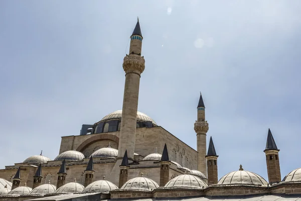 Konya Turkey June 2019 Mevlana Museum Known Green Mausoleum Green — Stock Photo, Image