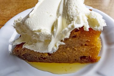 Yakın Çekim Kadayif.Turkish Bread and Cream Dessert. 