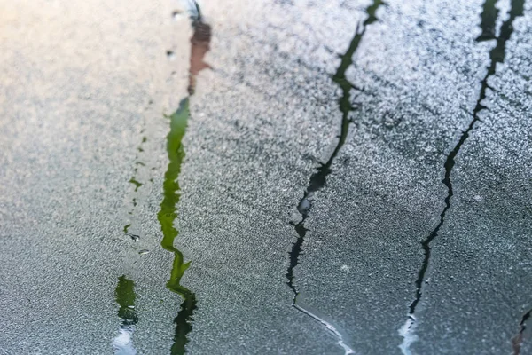 Капли Воды Стеклянную Поверхность — стоковое фото