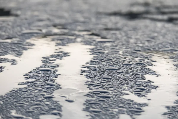 Gotas Água Superfície Vidro — Fotografia de Stock