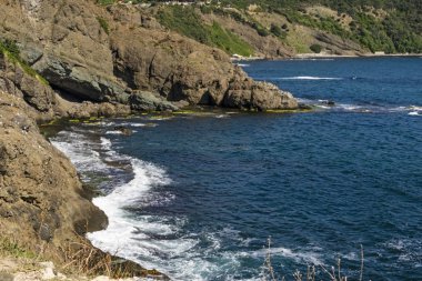 istanbul,turkey-july 28,2019.stanbul,Boğaziçi size garipce köyünden deniz kenarı ile harika bir doğa ve şehir manzarası sunar.