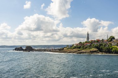 Rumeli feneri,istanbul-28 Temmuz 2019.stanbul,Boğaz,Karadeniz'e yakın Rumelifeneri köyü ve deniz feneri ile size harika bir doğa ve şehir manzarası sunar.