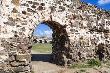 istanbul,turkey-july 28,2019.stanbul,Boğaziçi karadenize yakın Rumeli Feneri Kalesi ile size harika bir doğa ve şehir manzarası sunar.