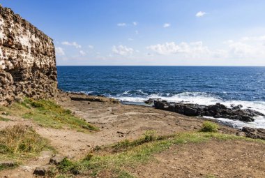 istanbul,turkey-july 28,2019.stanbul,Boğaziçi size karadeniz e yakın Rumeli Feneri denizinden manzara ile harika bir doğa ve şehir manzarası sunar.