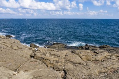 istanbul,turkey-july 28,2019.stanbul,Boğaziçi size karadeniz e yakın Rumeli Feneri denizinden manzara ile harika bir doğa ve şehir manzarası sunar.