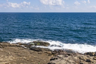 istanbul,turkey-july 28,2019.stanbul,Boğaziçi size karadeniz e yakın Rumeli Feneri denizinden manzara ile harika bir doğa ve şehir manzarası sunar.