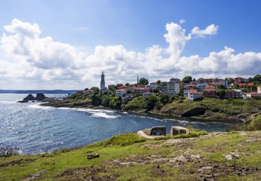 Rumeli feneri,istanbul-28 Temmuz 2019.stanbul,Boğaz,Karadeniz'e yakın Rumelifeneri köyü ve deniz feneri ile size harika bir doğa ve şehir manzarası sunar.