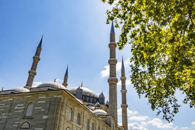 Edirne,Türkiye-4 Ağustos 2019.Selimiye Camii, Edirne'de bulunan bir Osmanlı camisidir. Selimiye Camii'nden genel görünüm.