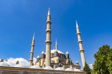 Edirne,Türkiye-4 Ağustos 2019.Selimiye Camii, Edirne'de bulunan bir Osmanlı camisidir. Selimiye Camii'nden genel görünüm.