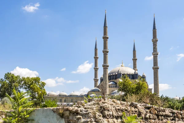 土耳其埃迪尔内 2019年8月4日 塞利米耶清真寺是一座奥斯曼帝国清真寺 位于埃迪尔内市 塞利米耶清真寺的一般景观 — 图库照片