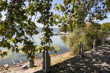 golyazi,bursa,türkiye-12 Ağustos 2019. Bursa'da Uluabat gölü kıyısındaki Gölyazı köyü. Gölyazı'dan Manzara