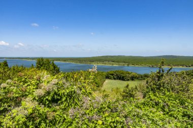 balaban,istanbul-13 Ağustos 2019.İstanbul balaban köyü kıyısında durusu gölü manzarası.