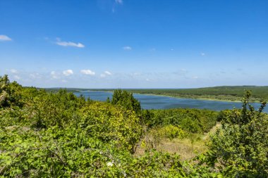 balaban,istanbul-13 Ağustos 2019.İstanbul balaban köyü kıyısında durusu gölü manzarası.