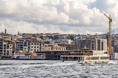 istanbul,türkiye-27 Ağustos 2019.istanbul,asya ve avrupa kıtasının ortasında rüya şehir . istanbuldan görünüm.